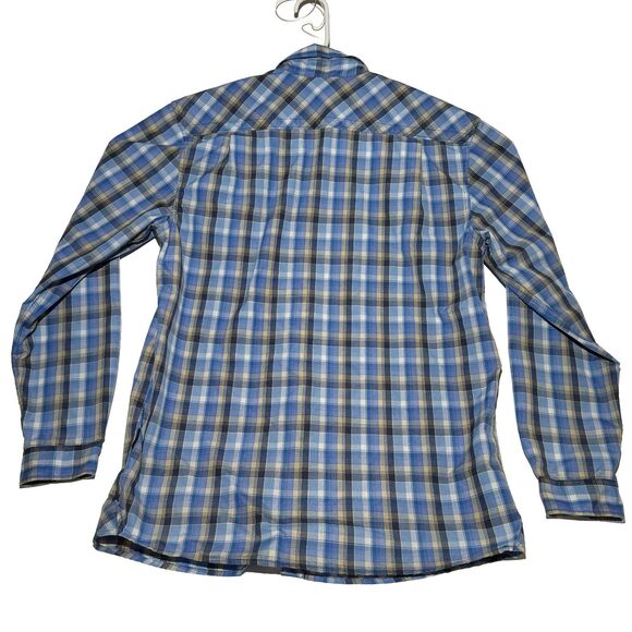 Orvis Trout Bum Fishing Shirt Men’s Medium Blue Roll Tab Utility Outdoor - Picture 2 of 7